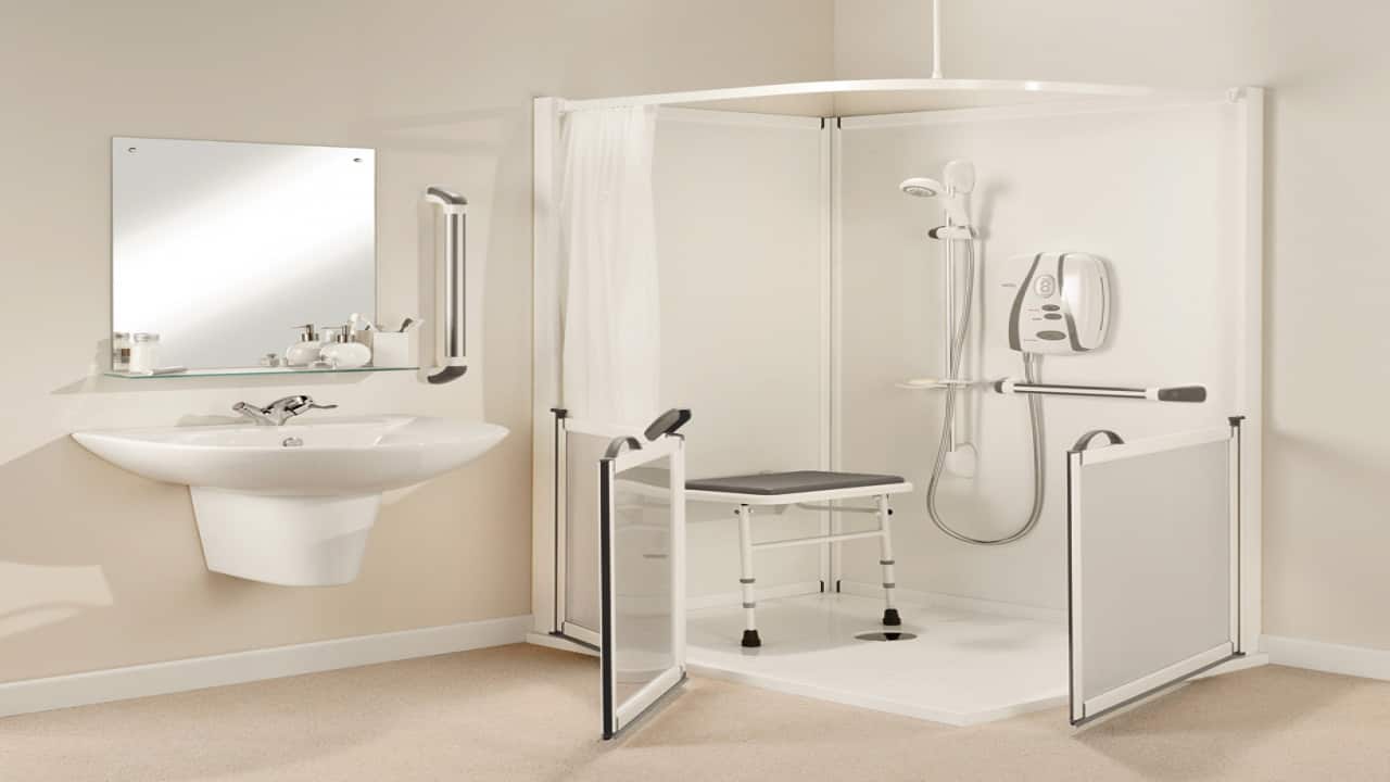 bathroom with adaptations for seniors with mobility problems